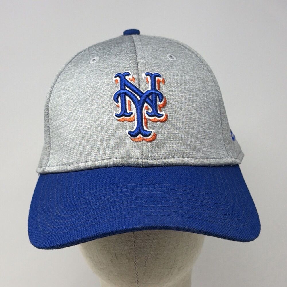 New Era 9FORTY New York Mets Heather Gray Blue Adjustable MLB Hat OSFM Cap